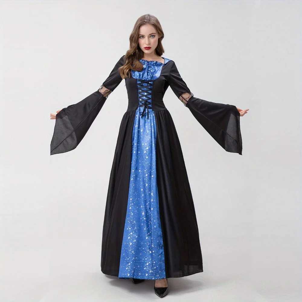 European American Halloween Cosplay Costume Masquerade Witch Grim Reaper RolePlaying Dress L250918