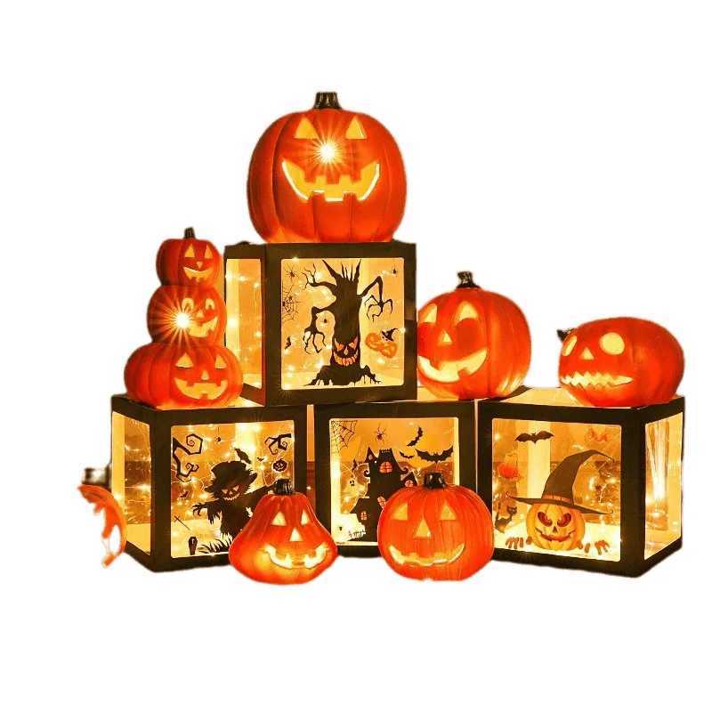 Pumpkins Lamp Halloween Decoration For Home Yard Garden Outdoor Decor Hallowen Horror House Skull Party Props Glow in The Dark C250919
