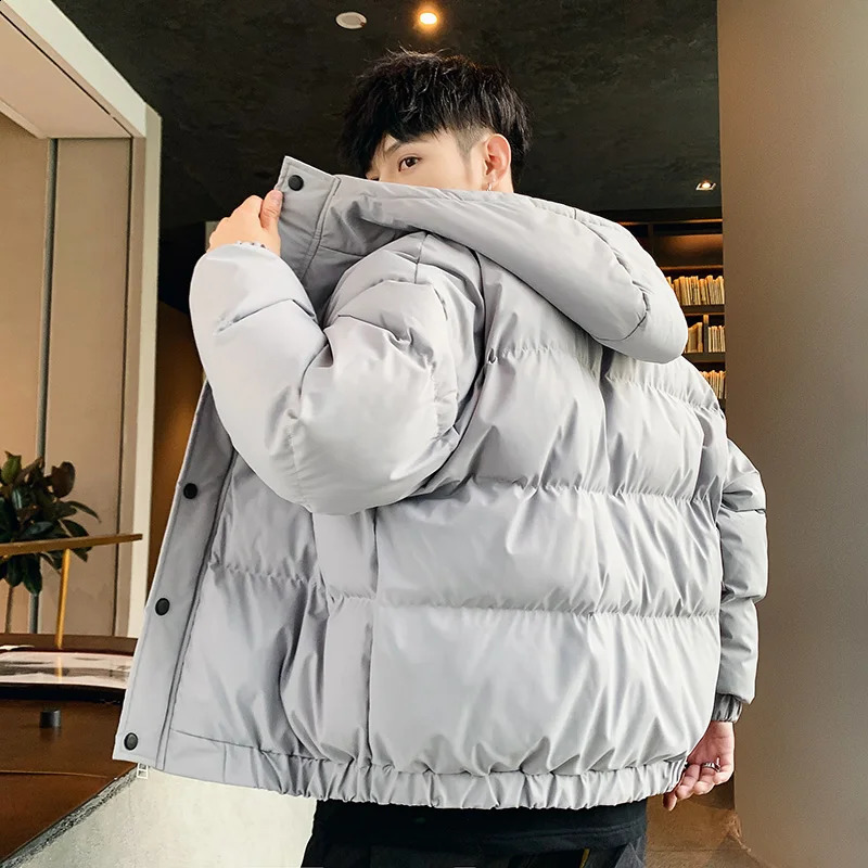 Men Harajuku Colorful Bubble Coat Winter Jacket Mens Streetwear Hip Hop Parka Korean Yellow Black Clothes Puffer Jackets 250919