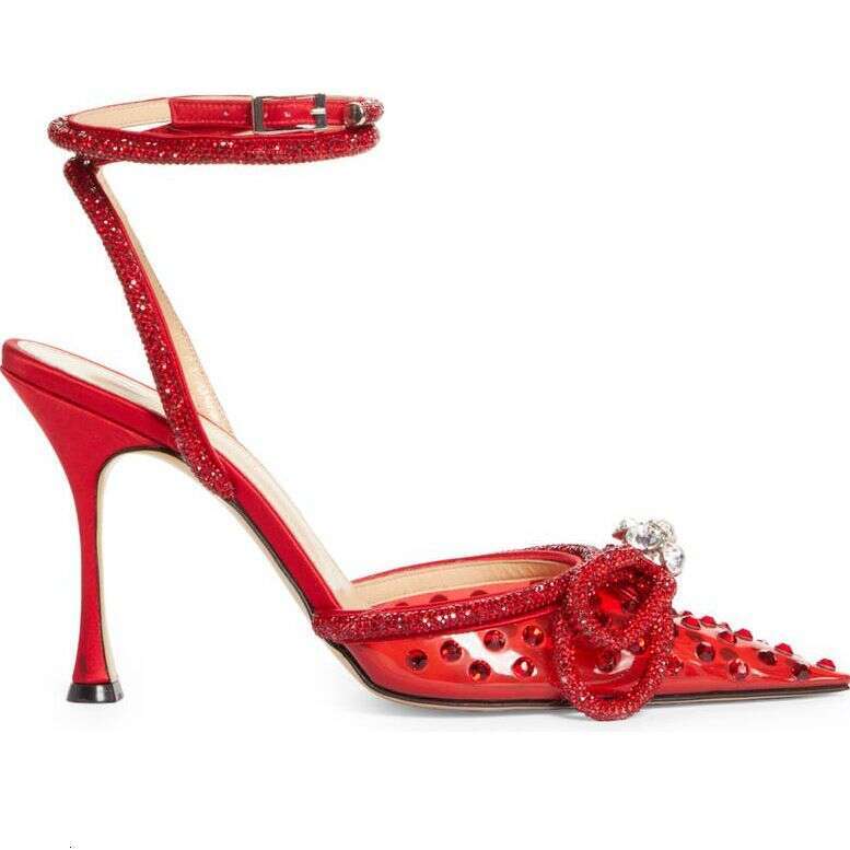 2025 Women's Elegant Bow Rhinestone High Heel Sandals - Pointed Toe Stiletto Pumps For Women