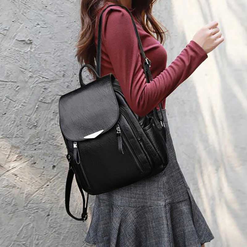 New Arrival Pu Leather Backpack Shoulder Bags For Women Fashion Travel Knapsack High Quality Rucksack School Bag Z250915