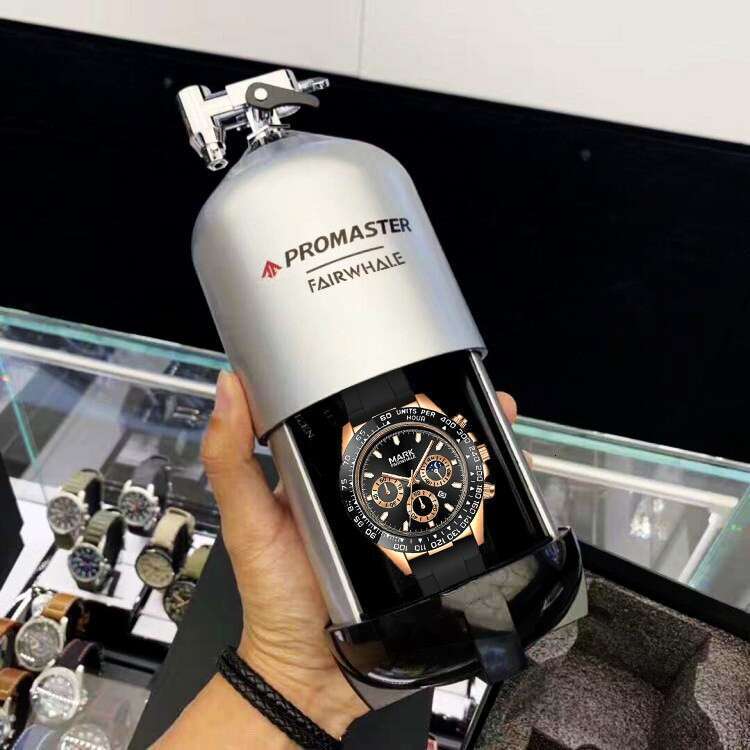 Mark Fairwhale Men's Three-Dial Multifunctional Sports Waterproof Quartz Watch