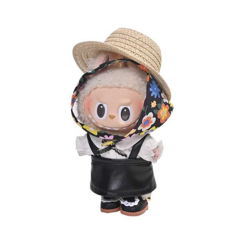 Labubu 17cm Clothes The Monster Dolls Outfit Accessories Clothing DIY Kids Gift Dress Shoes HighQuality Cool Girl Strap Dress C250919