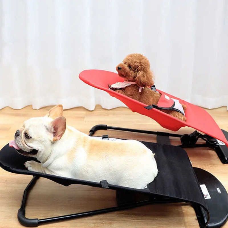 Other Pet Supplies Pet Rocking Chair Foldable Multi Angle Adjustable Common To Cats And Dogs Metal Frame Mesh Small Dog Rocking Chairs Nap Hammocks