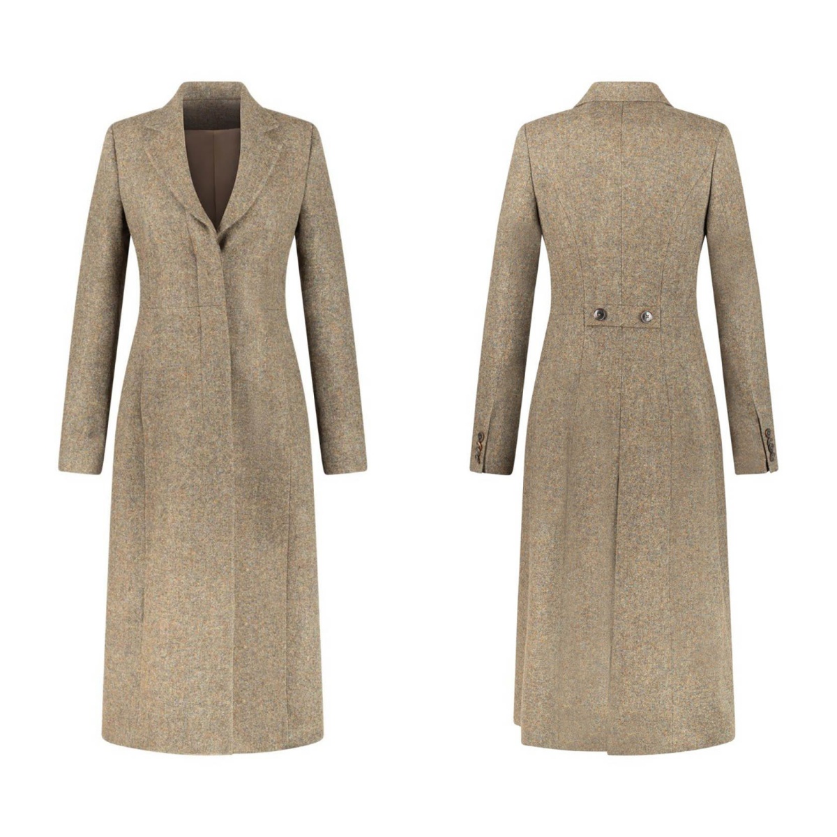 British Style Women Long Coat Warm Ladies Blazer Costumes Femmes Tailored Jacket Formal Wear One Piece