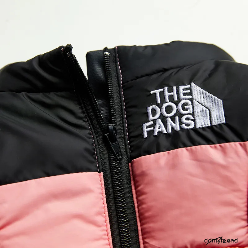 Winter Coat Jacket, 'The DOG Fans' Embroidery Pattern Dog With Zipper, Waterproof Windproof Warm Coat, Cold Weather Clothes For Small To Lar