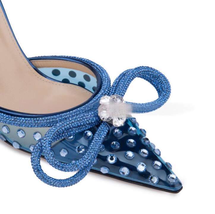 2025 Women's Elegant Bow Rhinestone High Heel Sandals - Pointed Toe Stiletto Pumps For Women