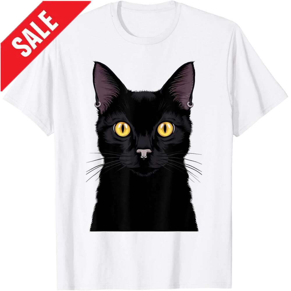 T shirt for Mens Womens Black Halloween Costume Spooky Cat Mom Dad T-Shirt Shirts Tshirt Graphic Tee Casual Tops Clothes Short sleeve 2025
