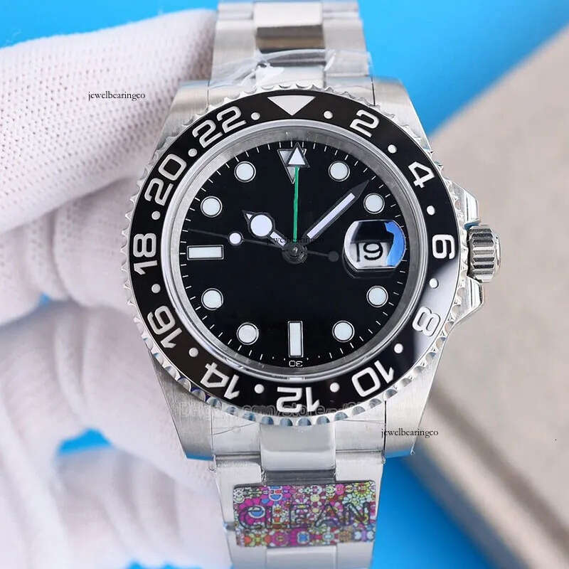 Pepsi gmt batman mens watch batgil man watches clean factoy spite 40mm wistwatch 3285 movement 904l oystebacelet jubilee ceamic bezel black dial oot