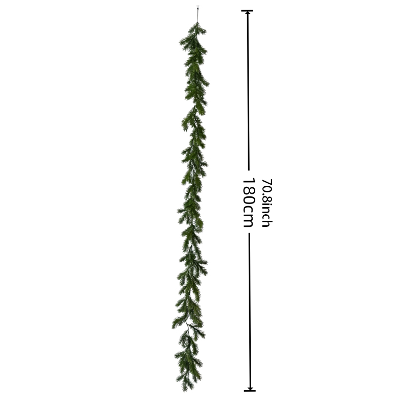 Simulation Christmas Rattan Outdoor Artificial Flower Fake Green Plant Decoration Home Christmas Mall Decoration Ornament PE Pine Needle Rattan Wholes