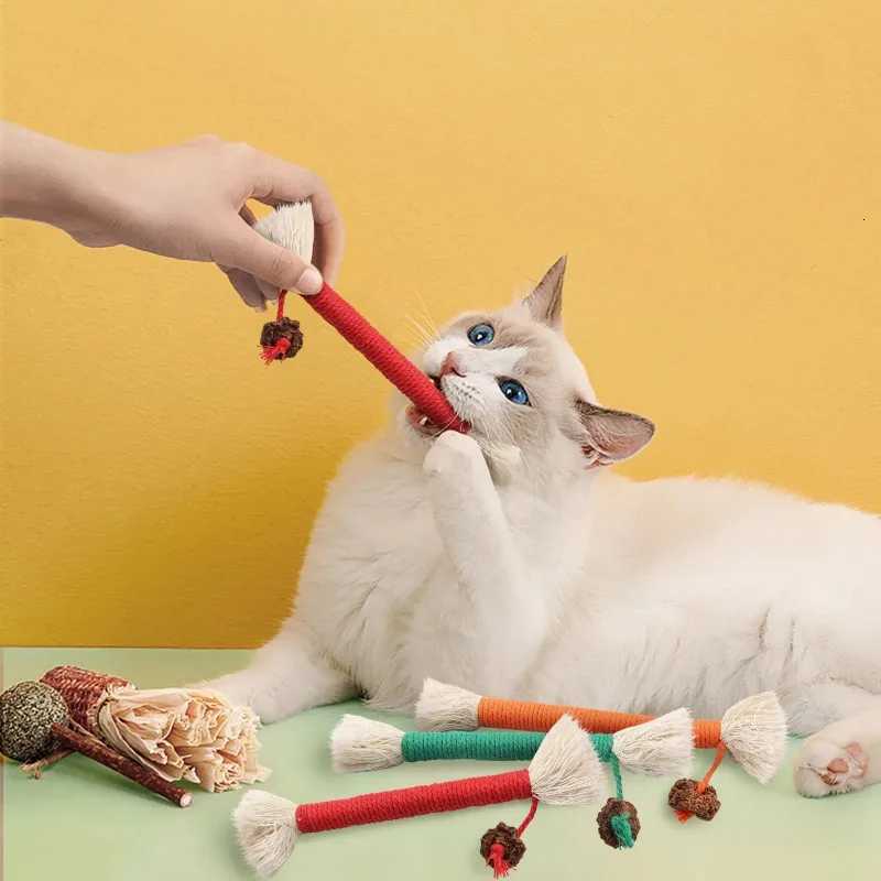 123Pcs Cat Toy Colorful Cotton Cat Teething Rope Durable Dental Health Chew Toy For Playful Cat Supplies Random Color gatos X250918