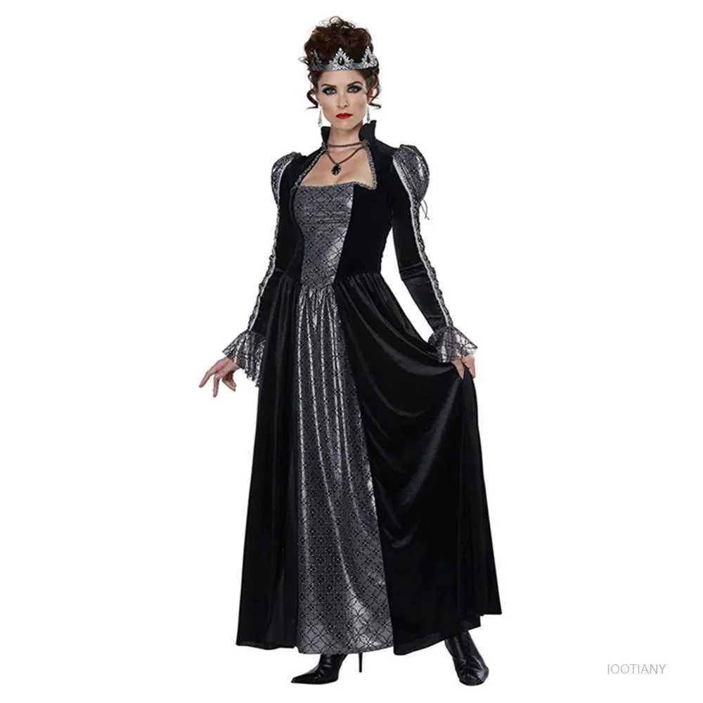 Halloween Day of the Dead Sexy European Medieval Retro Court Gothic Poison Queen Evil Vampire Costume Carnival Party Devil Witch L250918