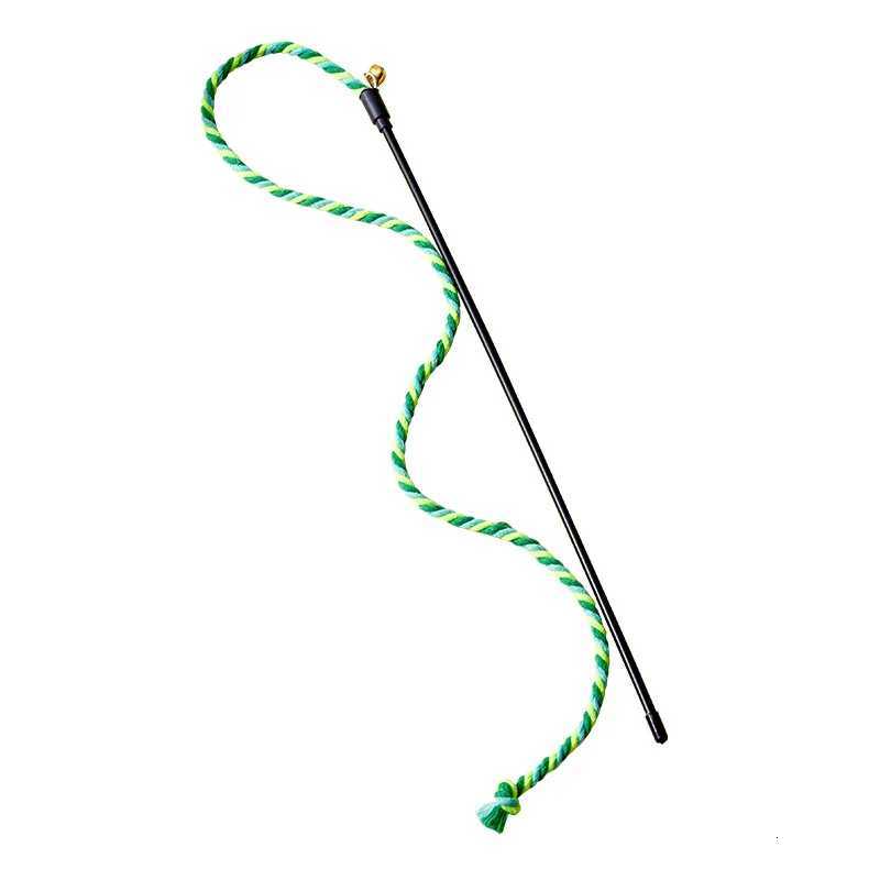 Simulation Feather Interactive Cat Toy Satin Ribbon Bell Cat Stick Toys Kitten Playing Teaser Wand Toy Cat Supplies Accessories X250918