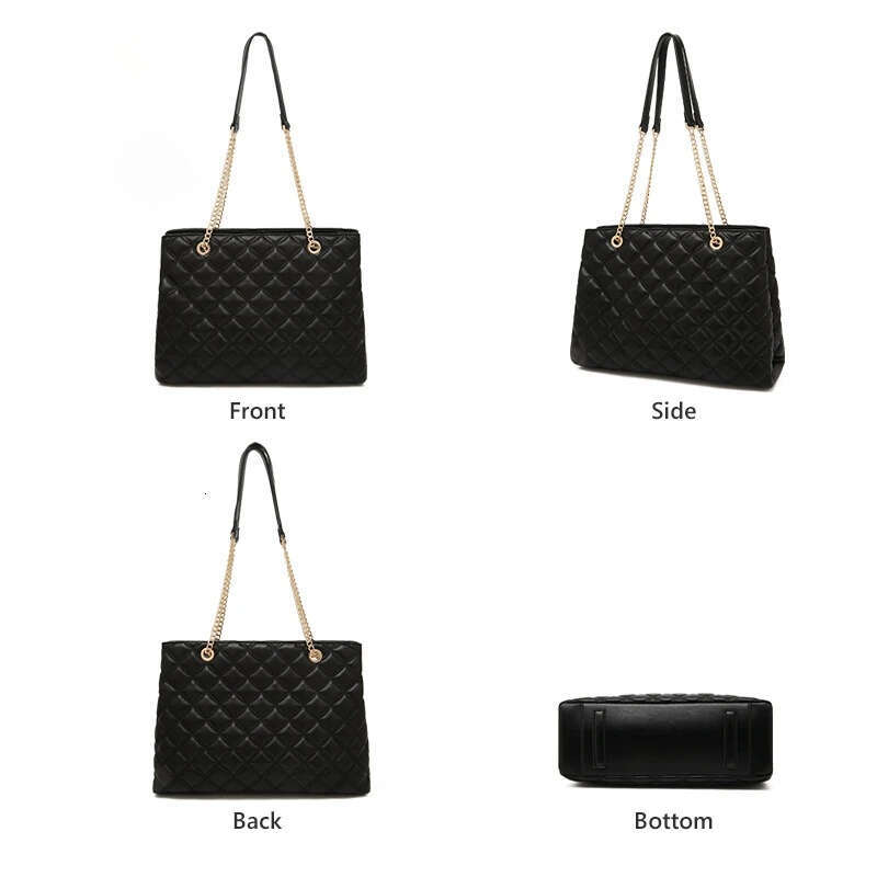 FOXER Women Fashion Quilted Shoulder Female Classic Underarm Bag Vintage Lady Simple Tote Bags Chrismas Gift