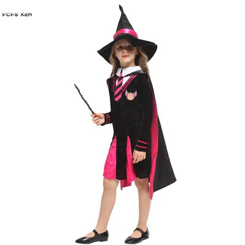 MXL Girls Halloween Magician Costumes Kids Children Sorceress Witch Cosplay Purim Carnival Stage Play Masquerade Party Dress L250918