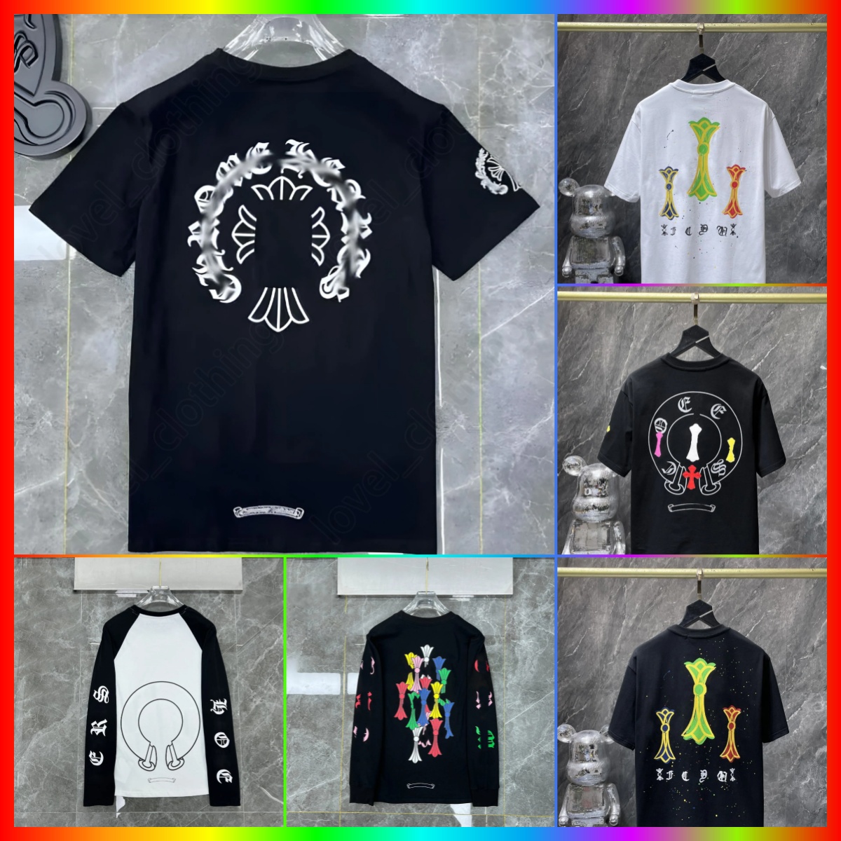 Chrome shirt Mens Womens Designers T Shirts Mens Woman Streetwear zip up hoodie summer Loose Fashion Tops Cotton Casual Printed High Street Luxurys Hoody