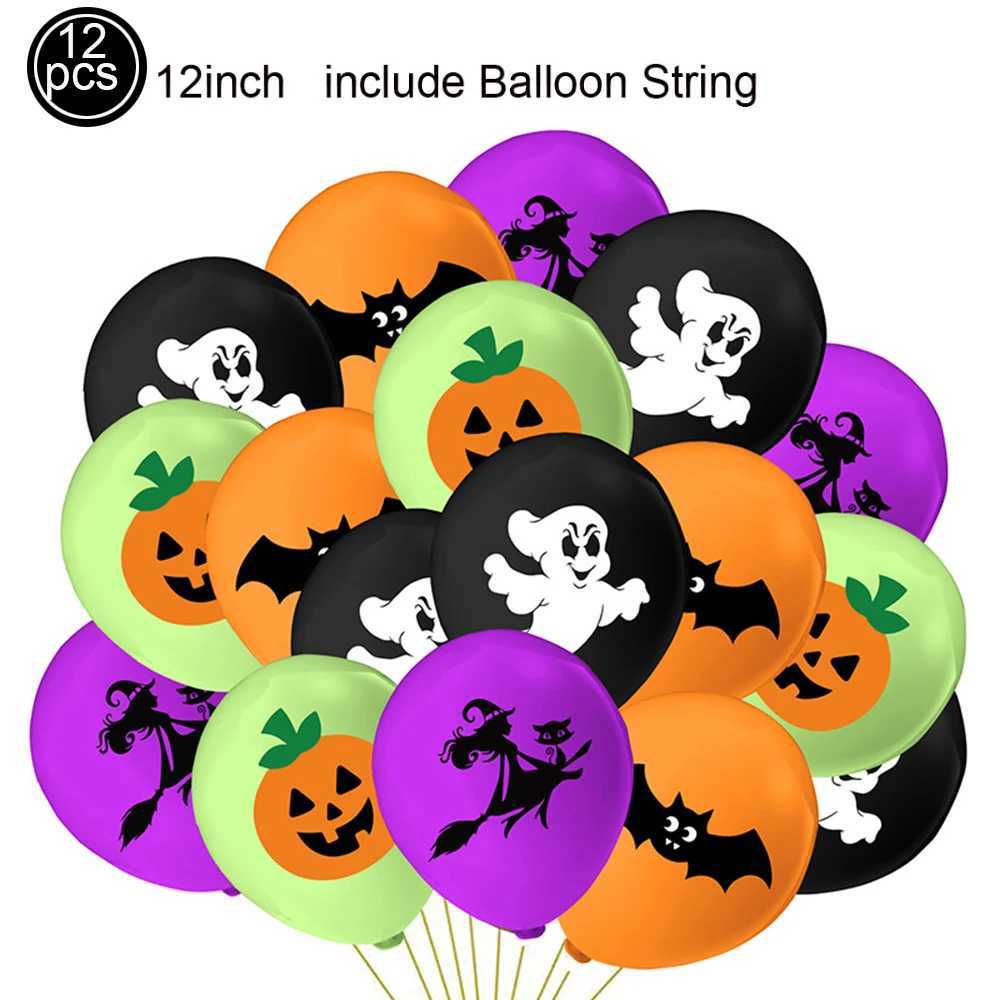 Halloween Balloons Halloween Theme Party Supplies 12 Inch Latex Balloons Pumpkin Spooky Witch Balloon Kids Birthday Party Decor C250919
