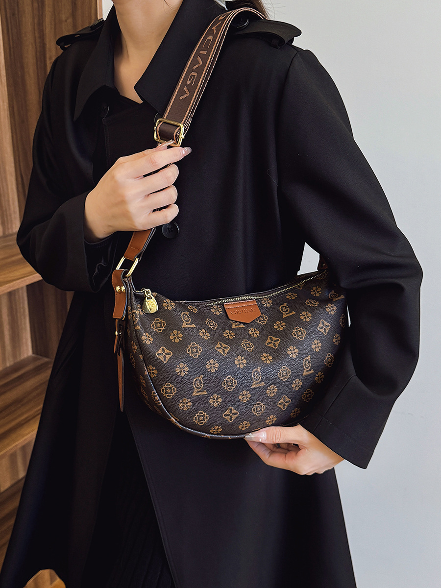 Hot Free shipping designer for womens shoulder bags khaki brown New Fashionable Versatile Handheld Bucket Old Flower Single Shoulder Crossbody Bag