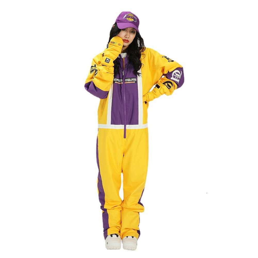 New Outdoor Winter Ski Wear One-Piece Couple Windproof Waterproof Suit Fashion Warm And Thick Snow Field