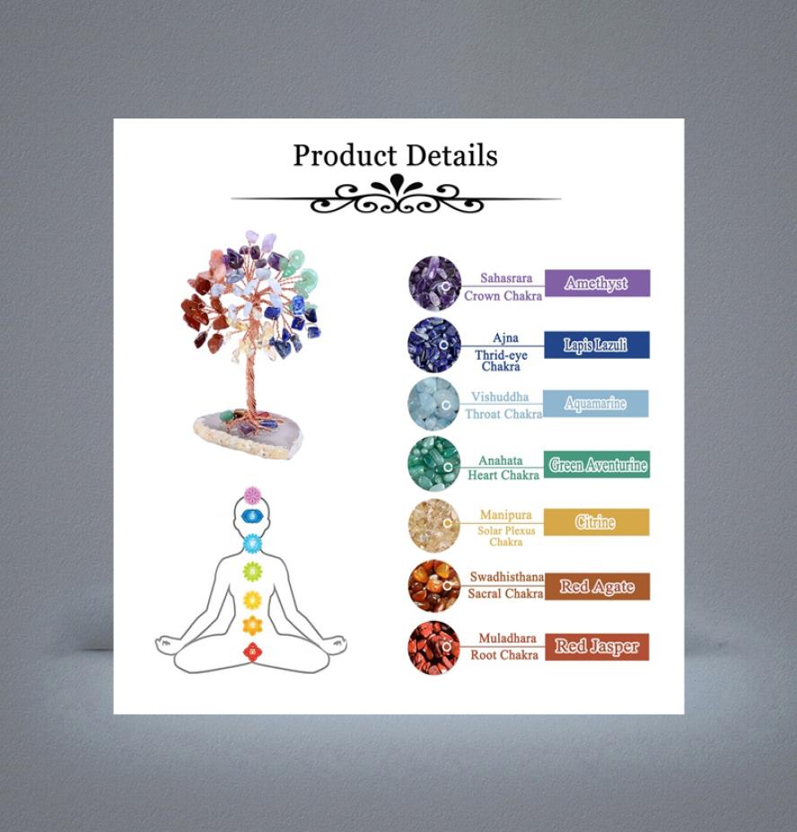 Mini Crystal Money Tree Arts and Crafts Copper Wire Wrapped Agate Slice Base Gemstone Reiki Chakra Feng Shui Trees Home Decor 58326586658