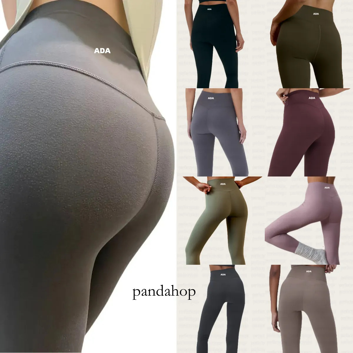 2026 NEW 10A Yoga Leggings Women Pants Outfits Sports Adanolaly Hoodie Yoga Fashion Ladies Exercise Fiess Wear Girls Running Ninth Pants Adanolaly Leggings 024