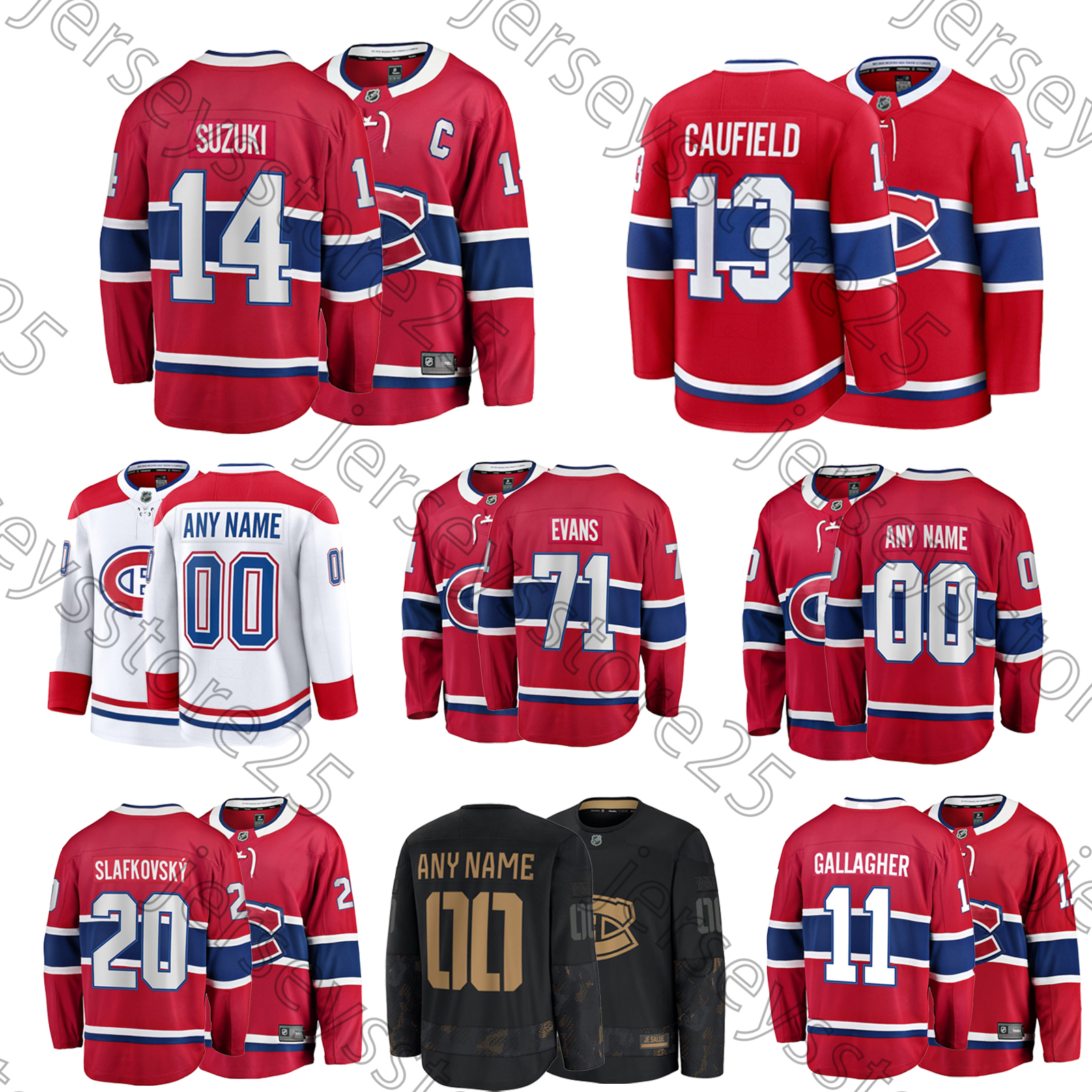 Montreal Nick Suzuki hockey jersey Canadien Cole Caufield Juraj Slafkovsky Kirby Dach Brendan Gallagher Ivan Demidov Lane Hutson Jake Evans Patrik Laine jerseys
