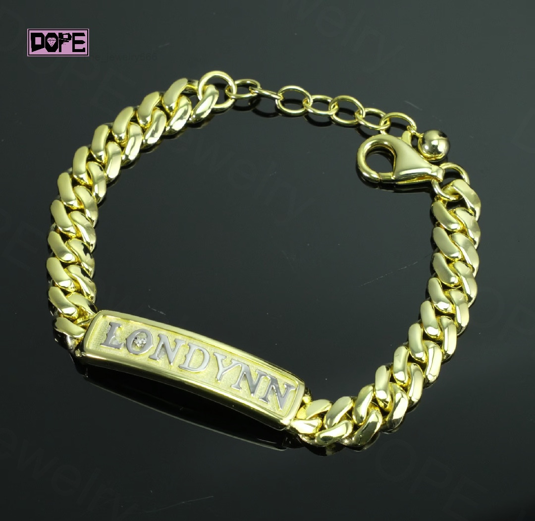 5mm Mens Bracelet Hip Hop Plain Monaco Chain Lobster Buckle 925 Silver 14k Gold Plated Cuban Link Bracelet