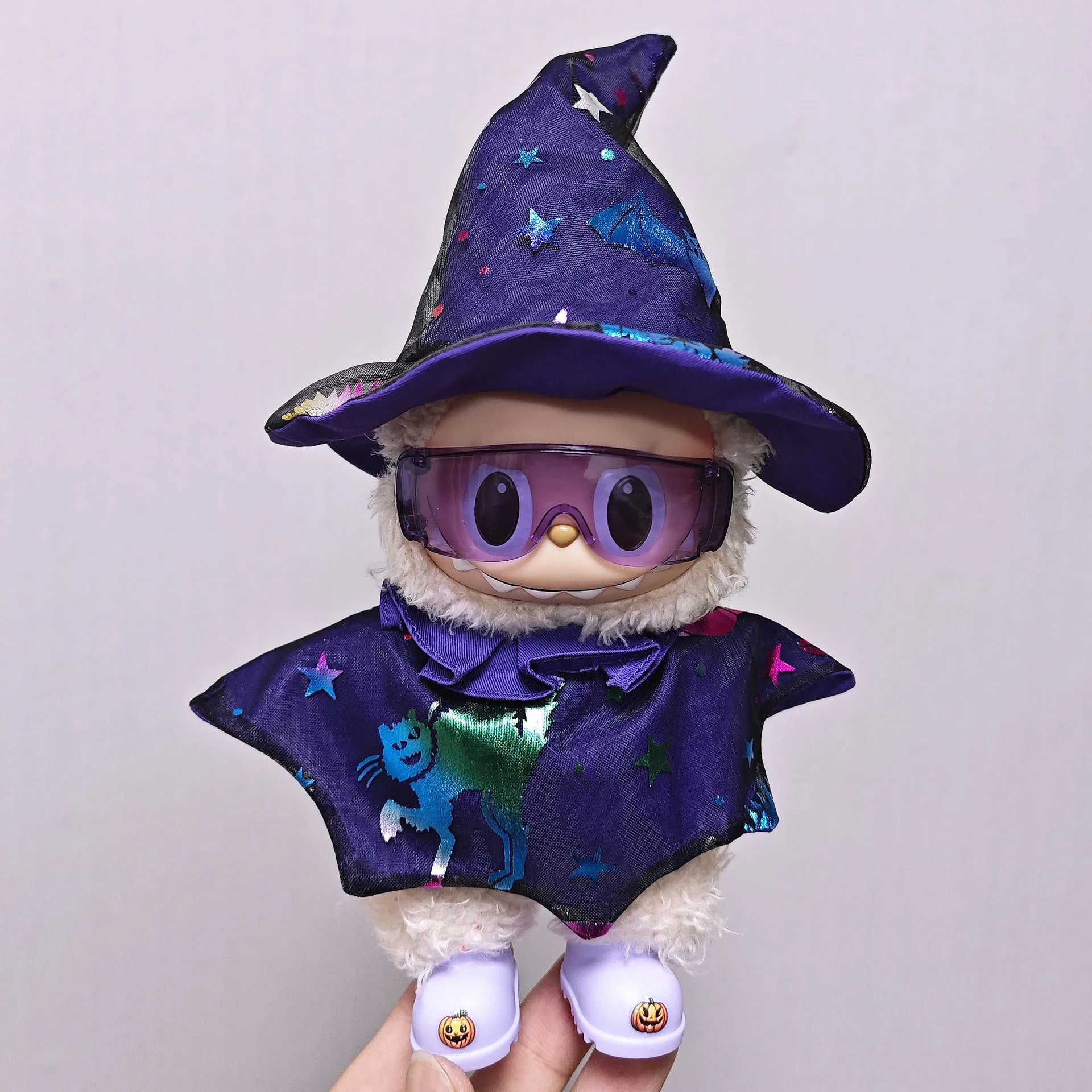 Labubu Halloween Clothing Skirt Cape Hat Set For 17cm Labubu V3 Doll Clothes Outfit Accessories Ropa Labubu C250919