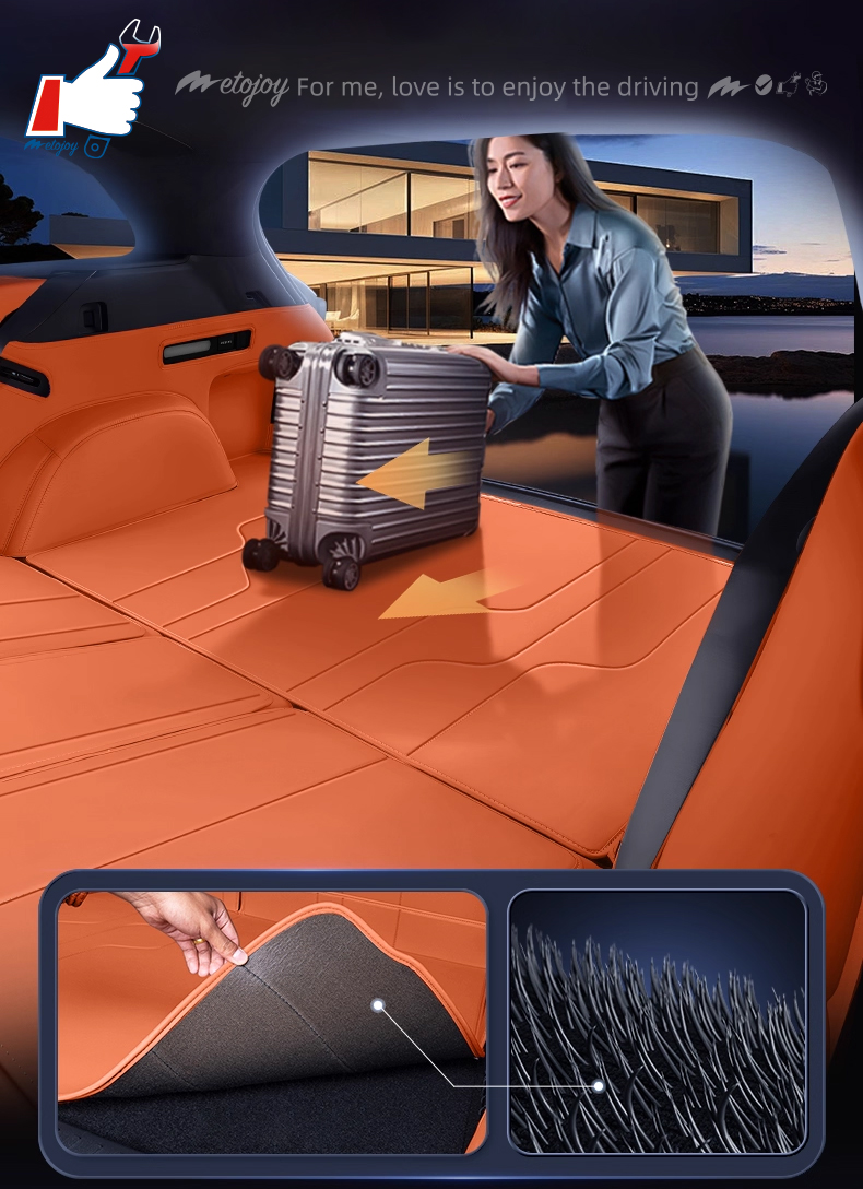 For Changan DEEPAL S07 S7 Car Trunk Mat Custom Fit Cargo Mat 3D Shaped Trunk Liner XPE Trunk Protection Mat Chair-Back Protection Mat Rear Trunk Full-