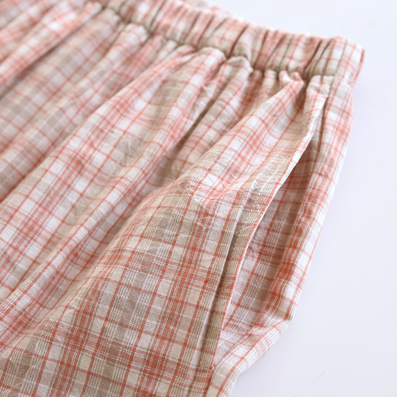 Men's washed cotton shorts, casual elastic waistband drawstring, lightweight summer beach shorts