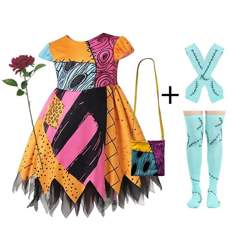 Halloween Jack Skellington Sally Cosplay Costume for Girls Boys The Nightmare Before Xmas Dress up Kids Classic SallyJack Frock L250918