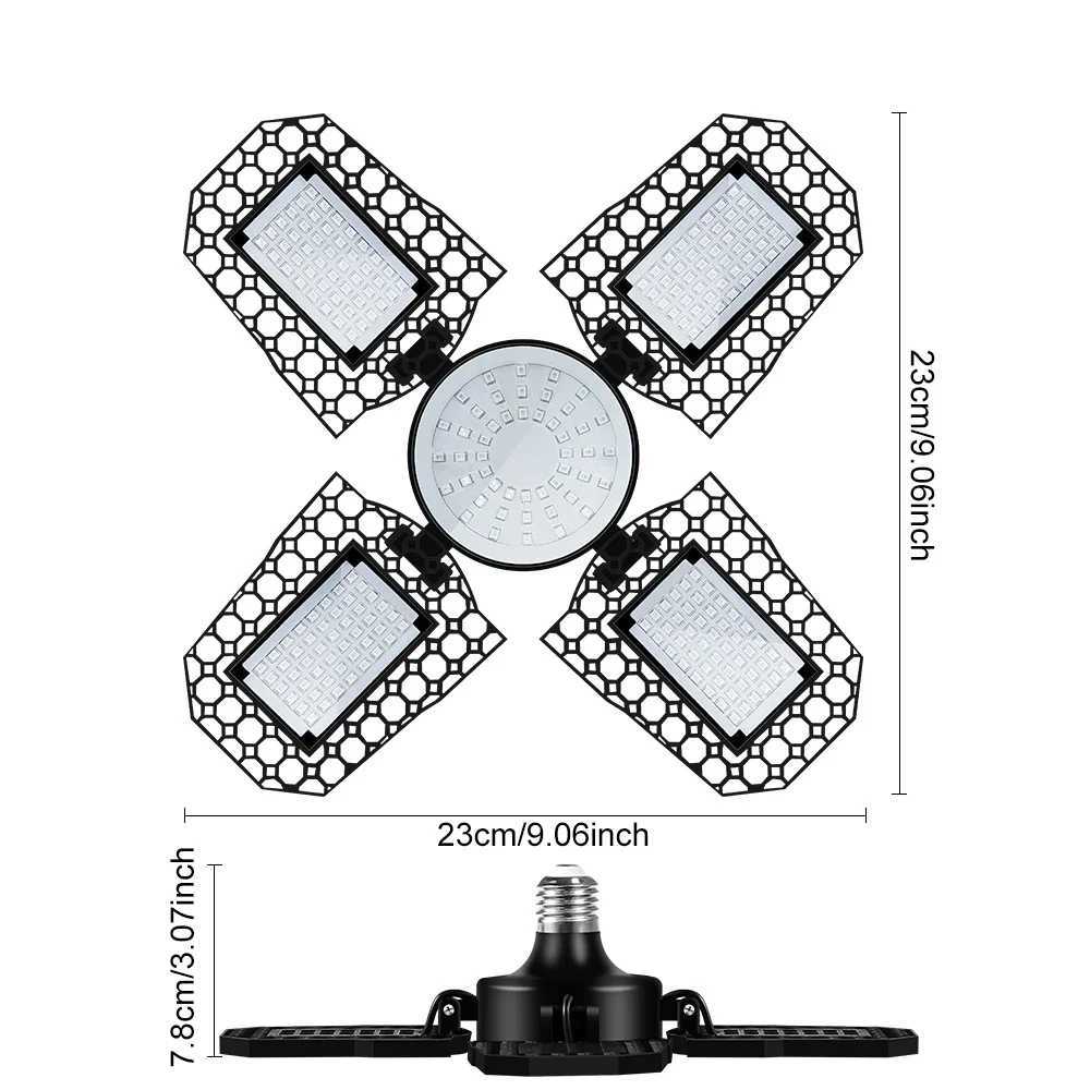 2PCS 200W E26E27 LED Deformable Plants Light Full Spectrum Grow Lamp Indoor Seed Fill Lighting 110V Greenhouse Tent Hydroponics C250919