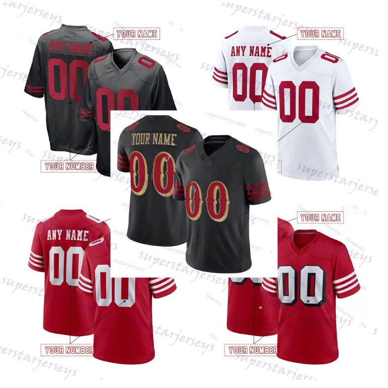 In Stock Custom Football 2025 Rivalries Jersey Christian McCaffrey Brock Purdy Deebo Samuel Trey Lance Nick Bosa George Kittle Fred Warner Jerry Rice