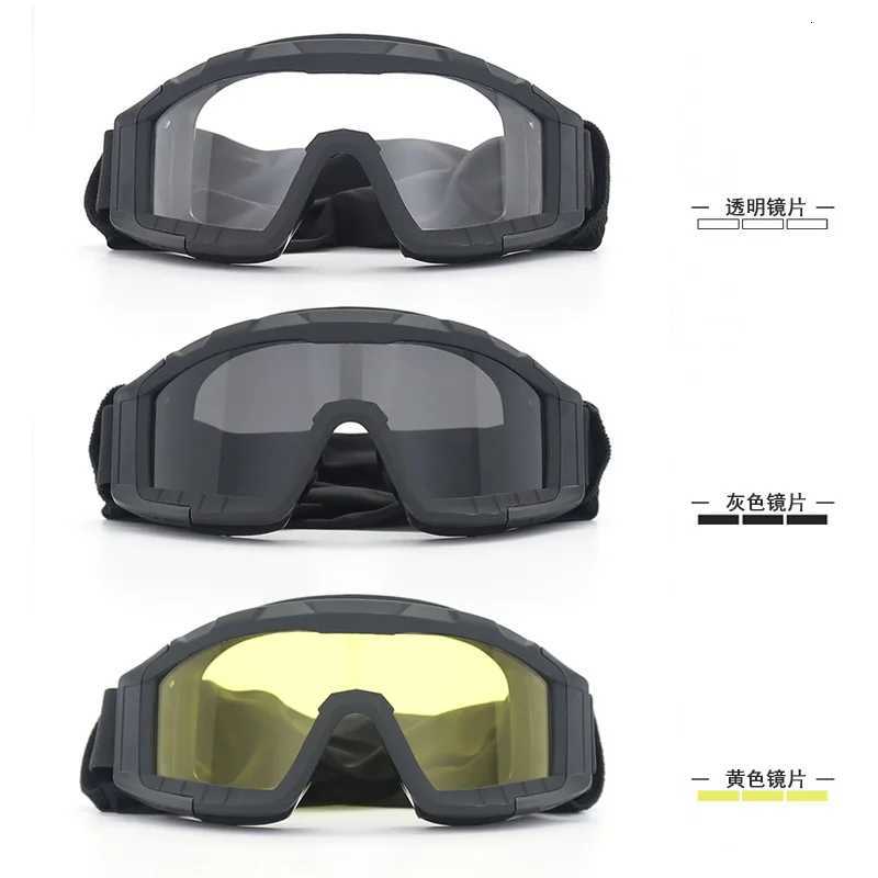 Outdoor Military Tactical Goggs 3 ns Windproof Dustproof CS Shooting UV400 Safe Protective Glasses Mountaineering Gogg Y250919