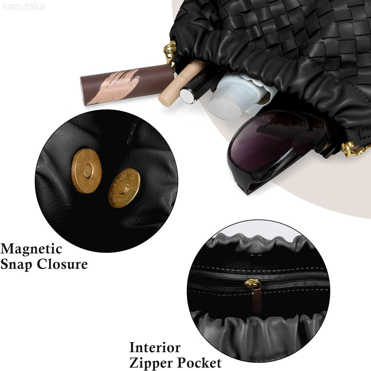 Joryin Woven Womens Crossbody Bag Evening Purse Trendy Dumpling Clutch Hobo Cloud Shoulder Bag Trendy Dumpling Clutch Z250919