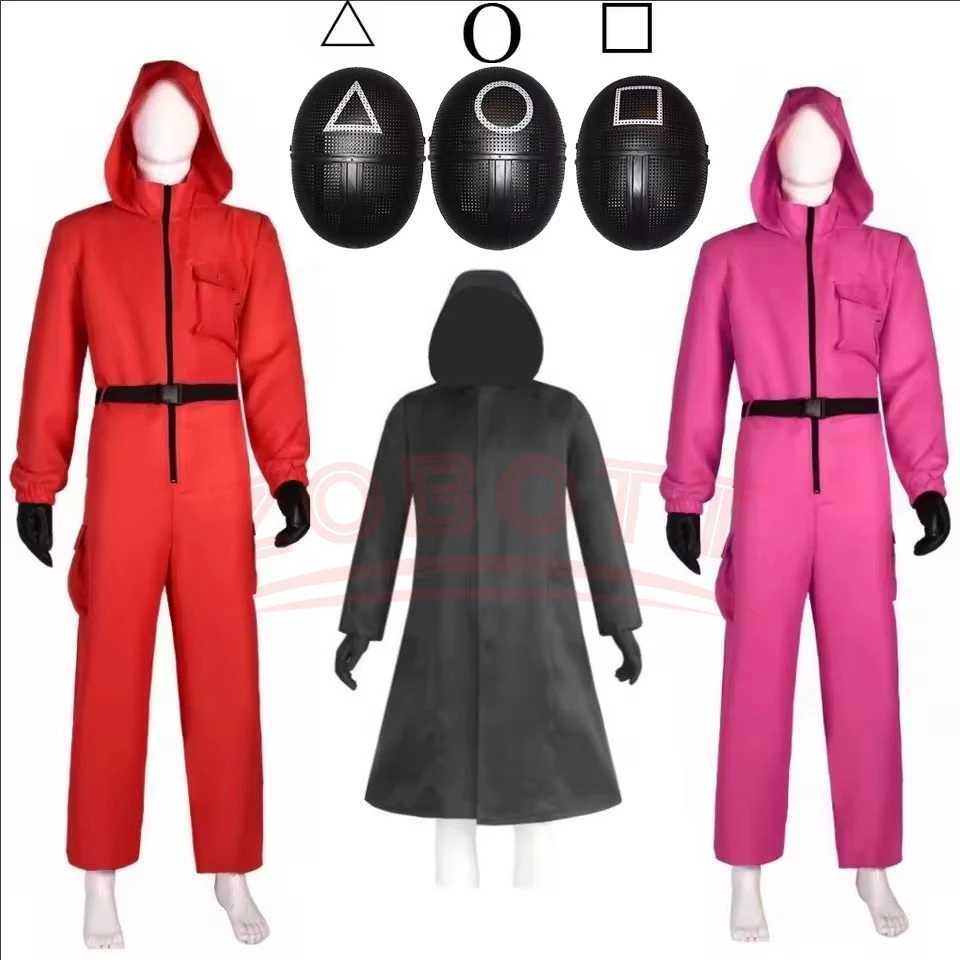 TV Game Red Calamari Game Jumpsuit Cosplay Party Tracksuit Outfits Mask Props Role Play Classic Costume From Ko New 2025 L250918