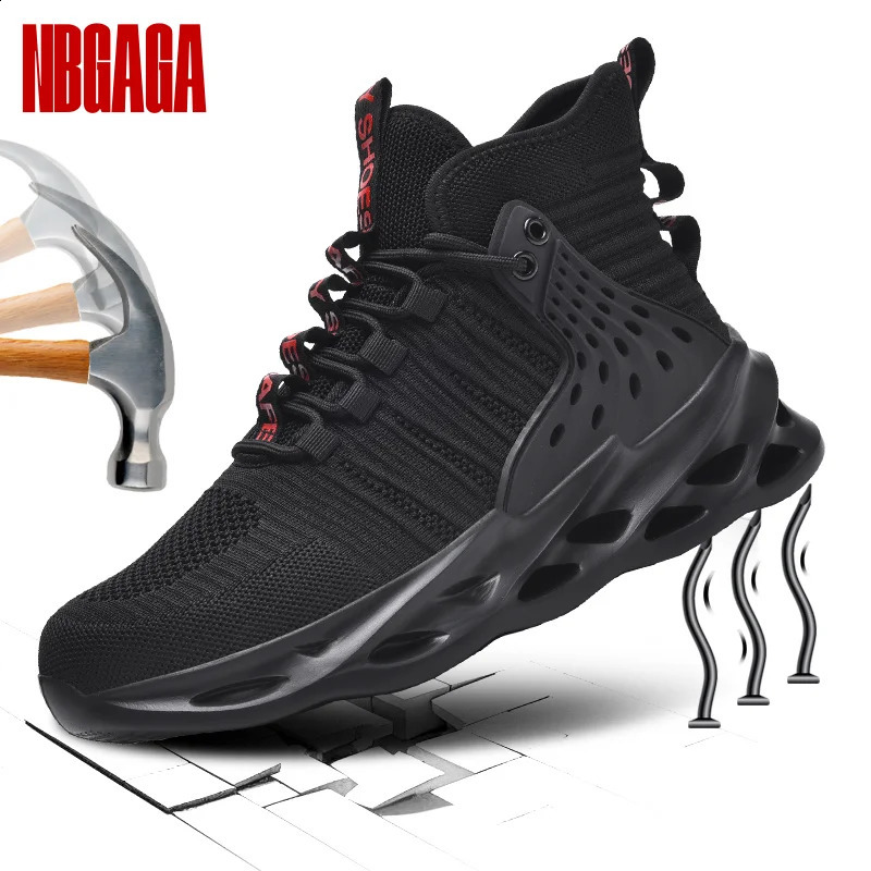 Mens Safety Shoe Boots Steel Toe Anti Puncture Waterproof Lightweight Composite Toe Work Shoes for Construction Outdoor 250918