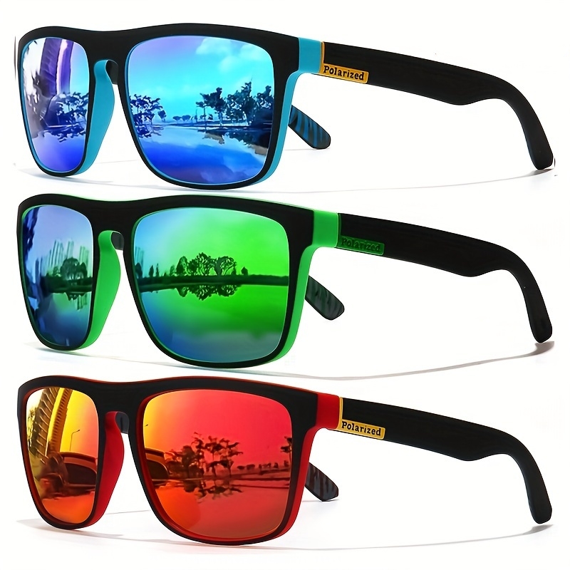 Free Shipping Fashion Vintage Square Polarized Sunglasses Men Women Driving Fishing Luxury Brand Designer Sun Glasses Driver's Eyewear UV400