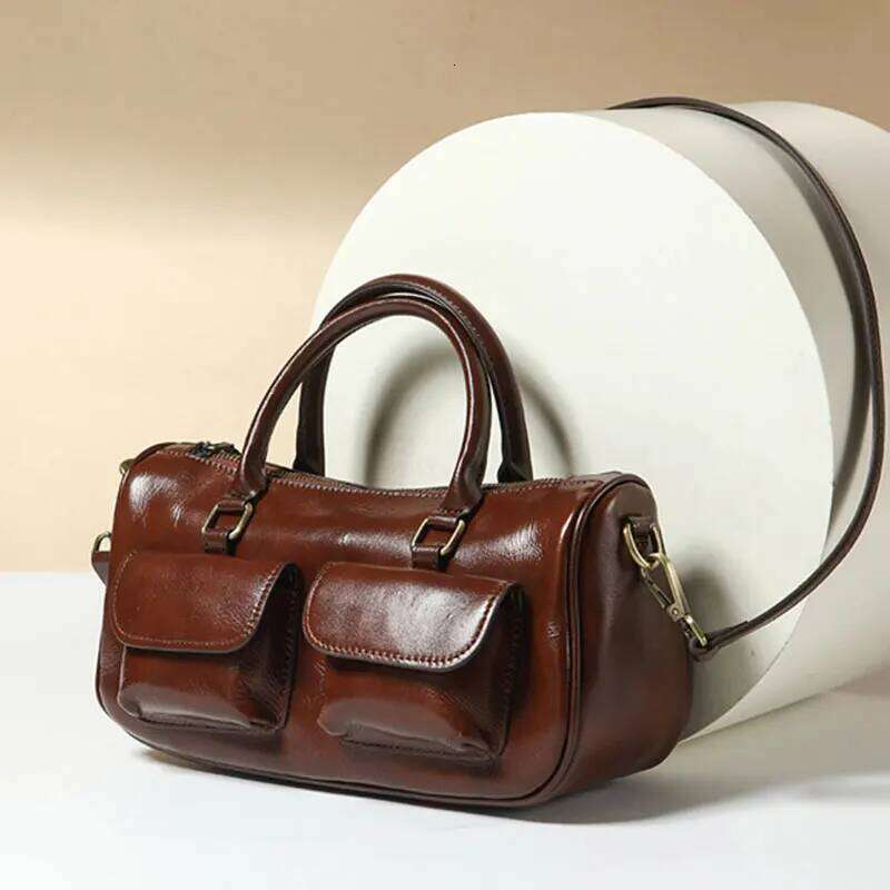 Designer Bag Luxury Bag Vintage Women's Shoulder Bag 100% Genuine Leather Rectangular Designer Cowhide Handbags Crossbody Bags For Women