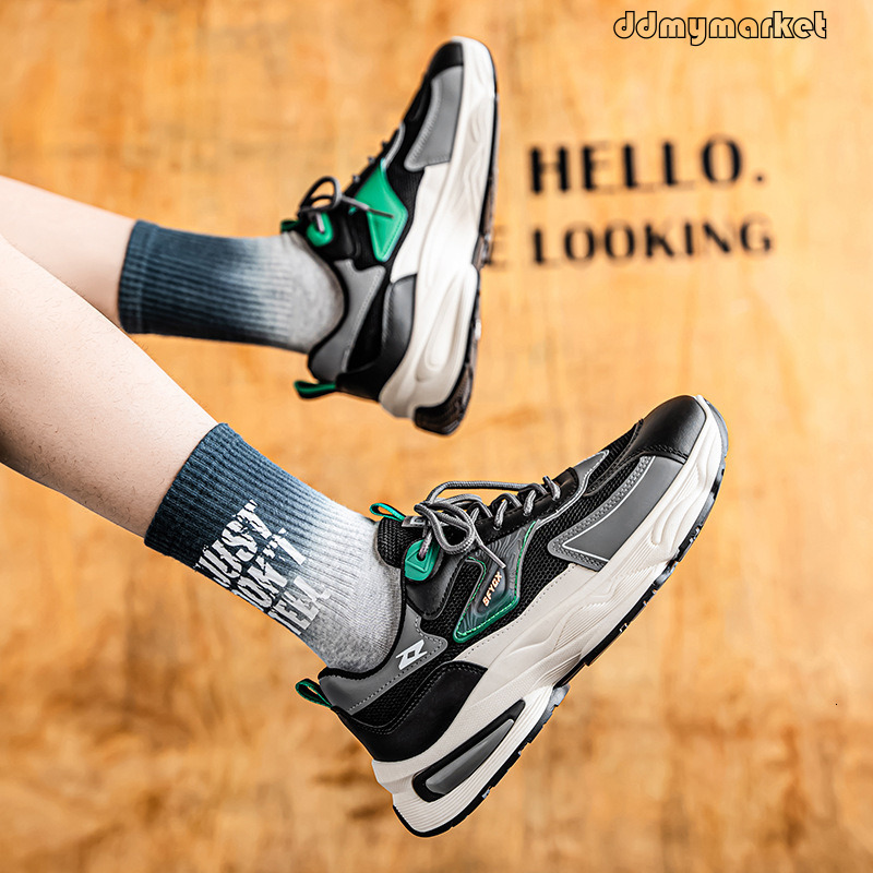 Summer New Breathable Mesh Men's Sports Trendy Versatile Thick Sole Non-Slip Casual Dad Shoes ddmymarket