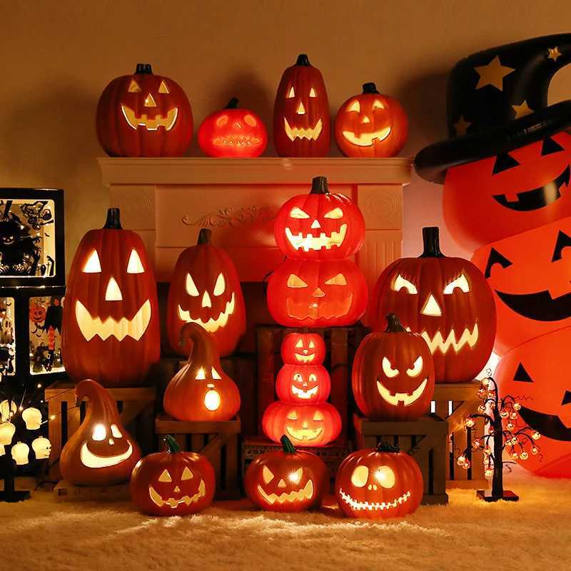 Pumpkins Lamp Halloween Decoration For Home Yard Garden Outdoor Decor Hallowen Horror House Skull Party Props Glow in The Dark C250919