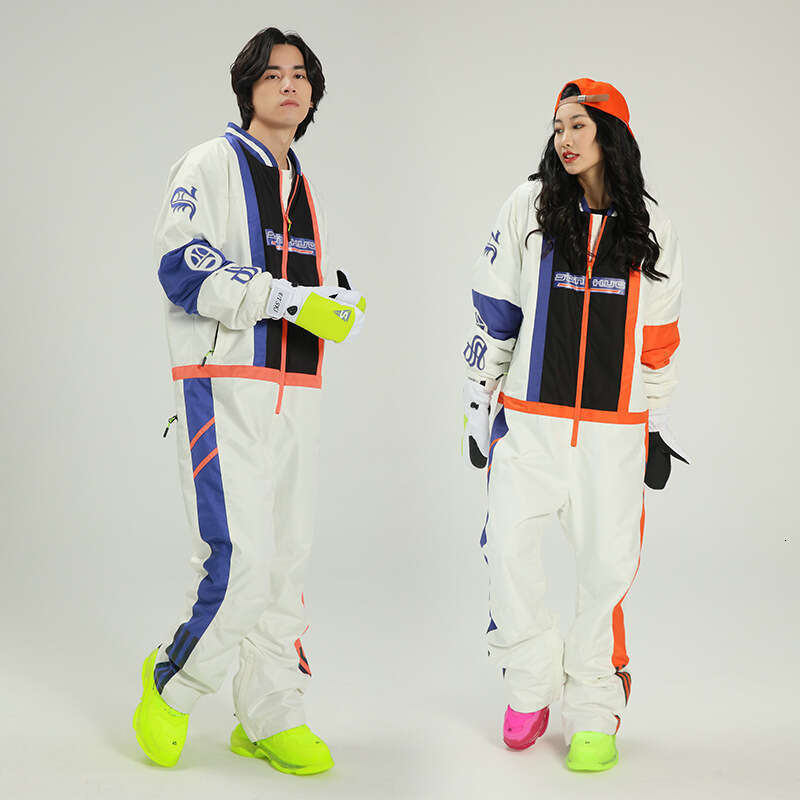 New Outdoor Winter Ski Wear One-Piece Couple Windproof Waterproof Suit Fashion Warm And Thick Snow Field