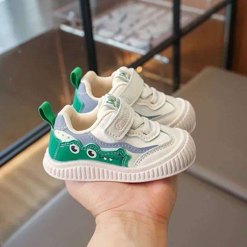 Children's Baby Walking 0-6 Years Old Pink Soft Lightweight Boys Girls Single Shoes Four Seasons Green Cute Kids Sneakers