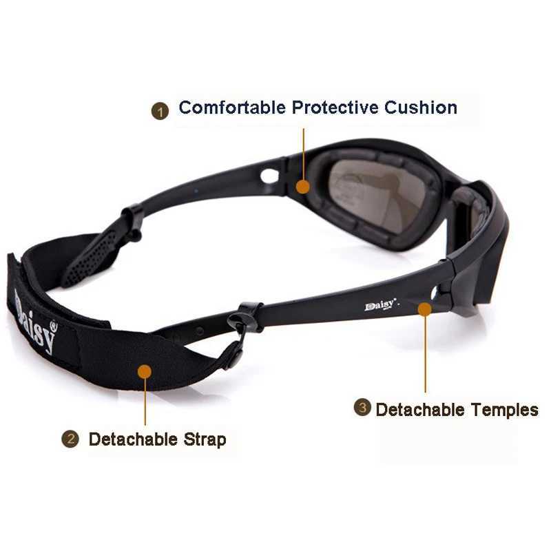 Daisy Tactical Polarized Glasses Outdoor Sport Goggs Sunglasses with 4 ns Original Box Men Shooting Hiking Eyewear Glasses Y250919