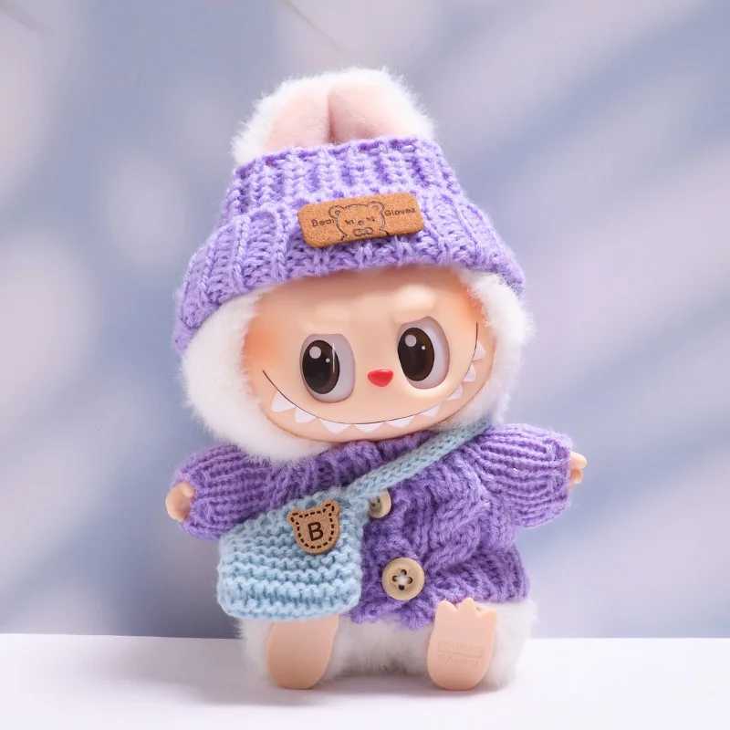New Labubu winter Clothes Idol Dolls The Monster Outfit Accessories Clothing Gift Kawaii Sweater Hat Bag Set For Gift C250919