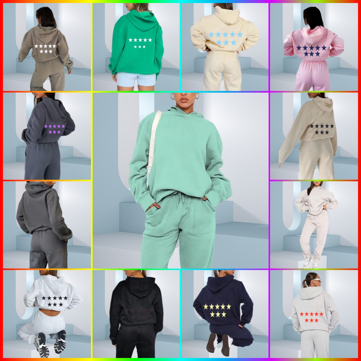 Designer women hoodies tracksuits 2 pieces sets sweatsuit autumn female fox hoodies hoody pants with sweatshirt ladies loose jumpers woman