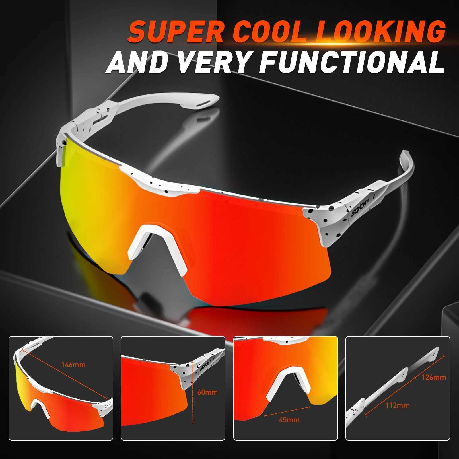 SCVCN Polarized Cycling Glasses Outdoor Fishing Sunglasses Sports Running Eyewear UV400 MTB Cycling Sunglasses Road Bike Glasses Y250919