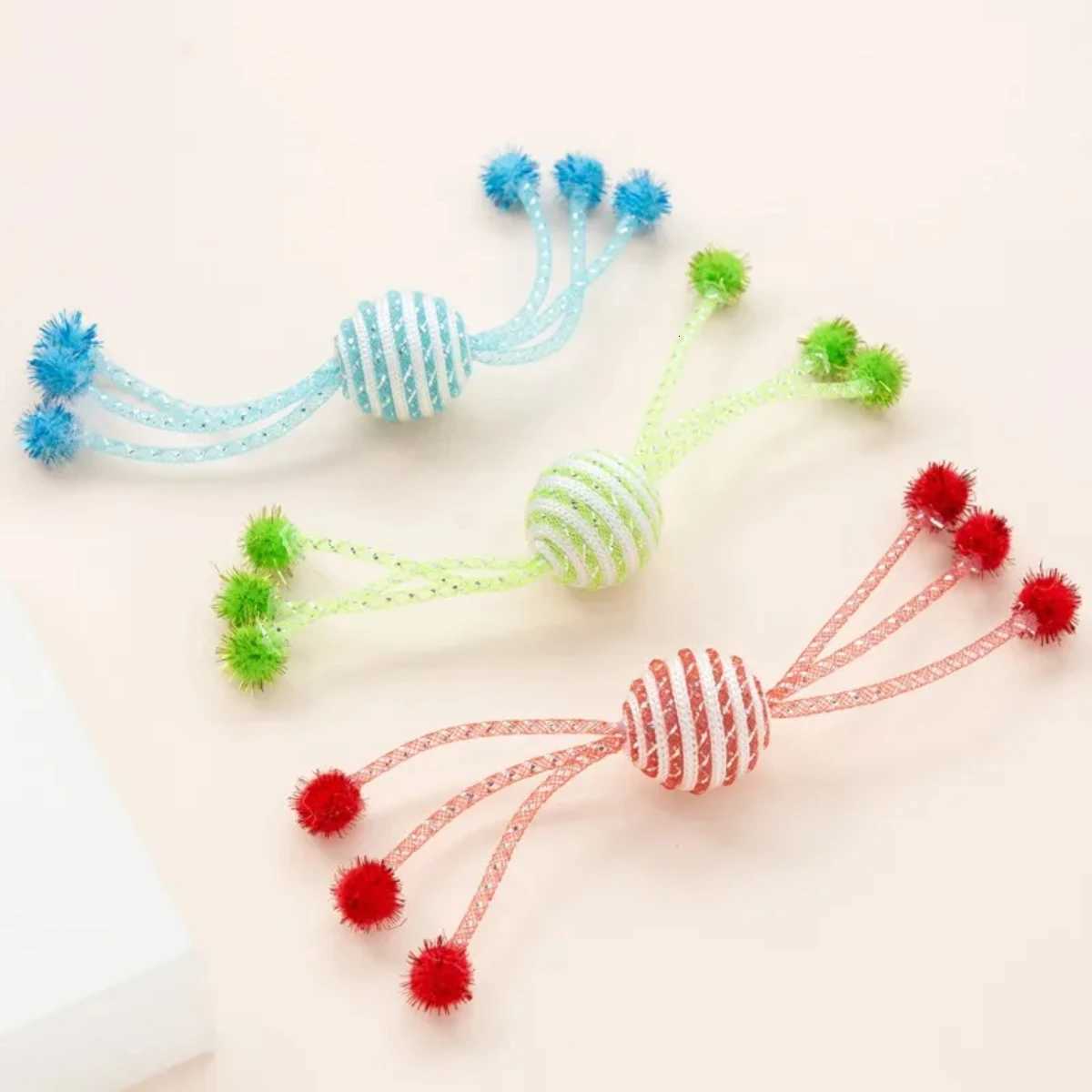 Cat Toy for Cats Network Tube Wrapping Rope Ball Kitten Self Hi Toy Playing Six Claw Ball Cat Toys Interactive X250918