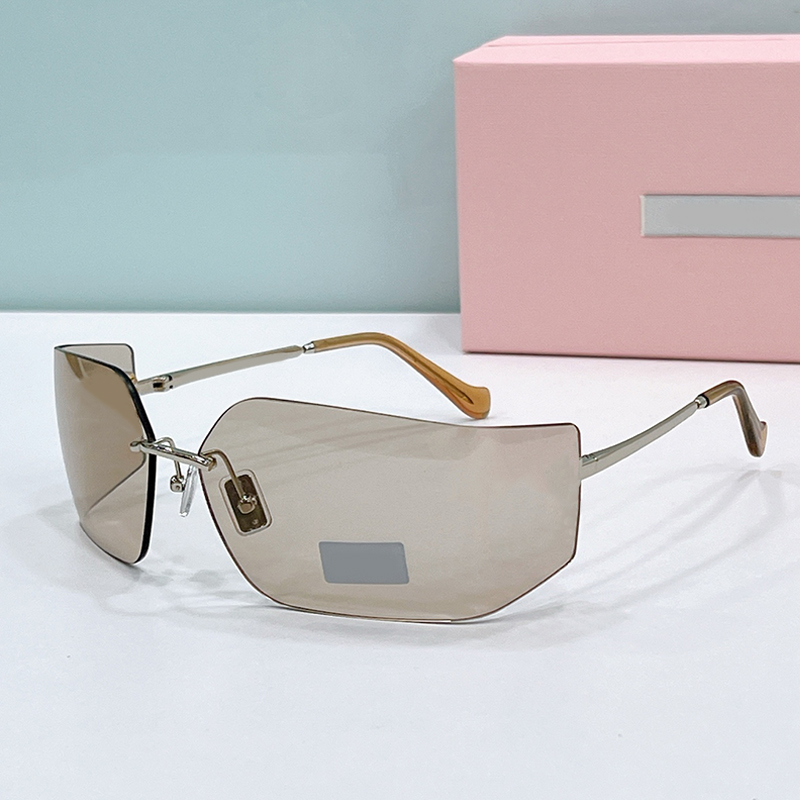Designer Sunglasses For Women Men Fashion Rimless Runway Eyewear 54Y Luxury Mask Sunglasses Outdoor Goggles UV400 Protection Glasses With Box