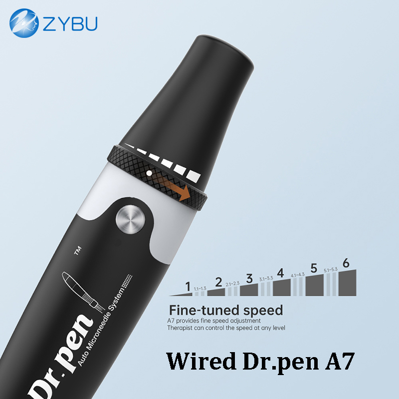 Wired Dr.pen A7 Professional Microneedle Derma Pen - Includes 2 x 12Pin Needles Cartridges for Facial Skin Nano Treatment
